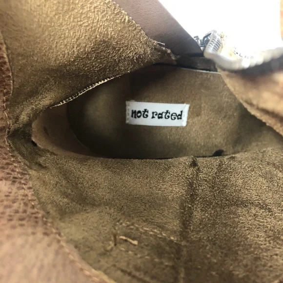 Not Rated Tan Ankle Boots with Bow and Studs/ brand new - Picture 6 of 8